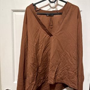 Brown Zara shirt